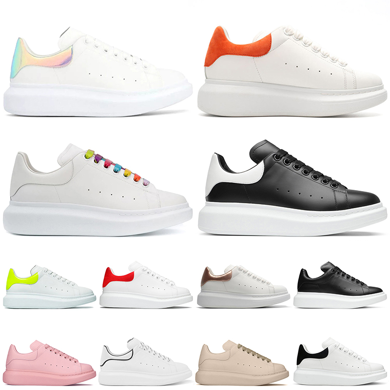 

Top Quality Luxurys Designers Women Men Casual Shoes Beige Pink All Black White Rose Golden Suede Leather Satin Alexander McQueen Tr
