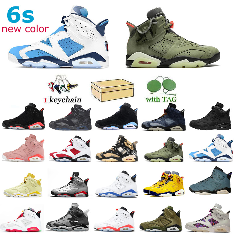 

With briginal box JUMPMAN 6s mens basketball shoes UNC 6 TS british khaki carmine black infrared tech chrome hare Pinnacle trainers sneakers