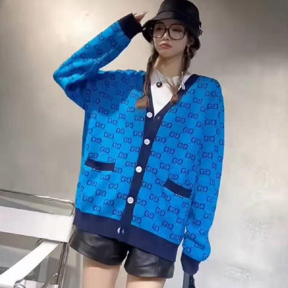 

V Neck Color Block Argyle Sweater Cardigan Single Breasted Women Fall Black White Vintage Outerwear Women Tops Kawaii