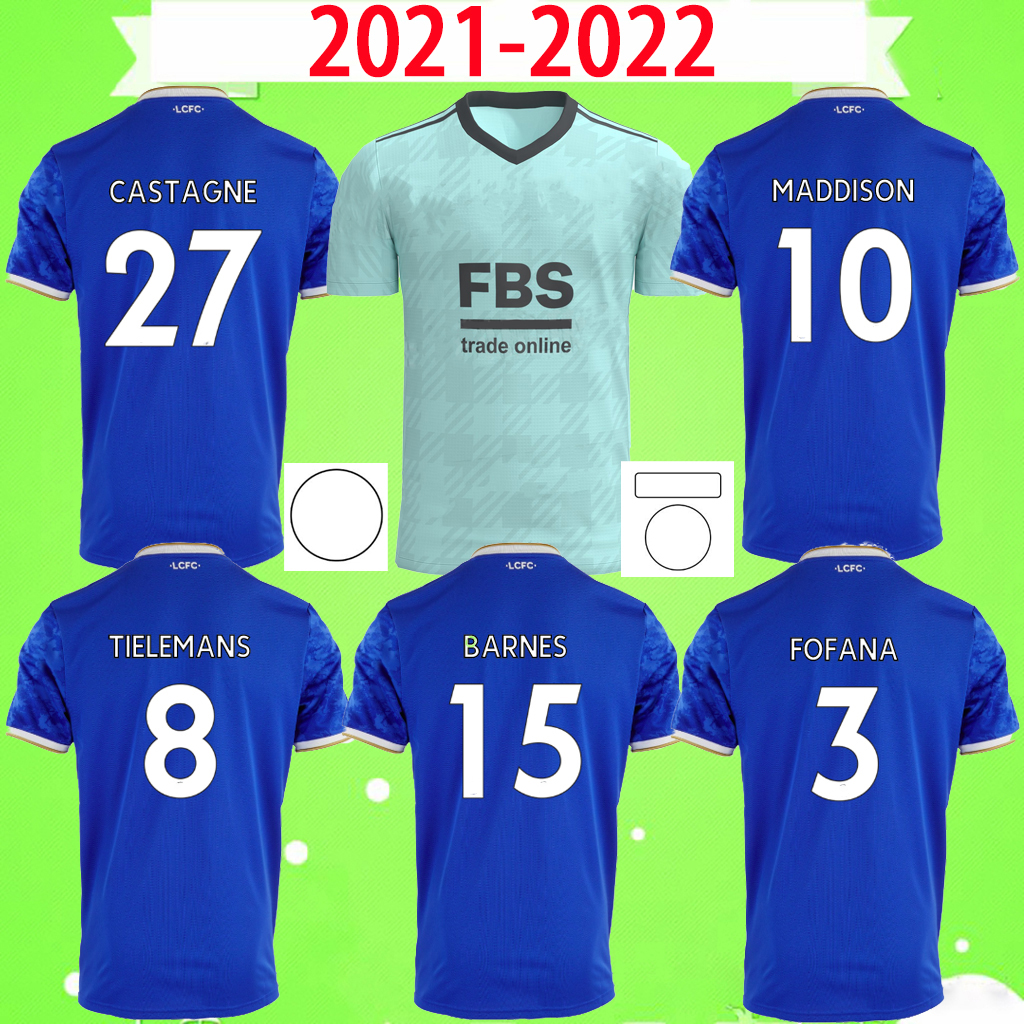 

Player fans version 21 22 Leicester soccer jerseys 2021 2022 CITY VARDY MADDISON TIELEMANS BARNES NDIDI Fofana camiseta de fútbol men kits maillot football shirts, 2021/2022 player versino