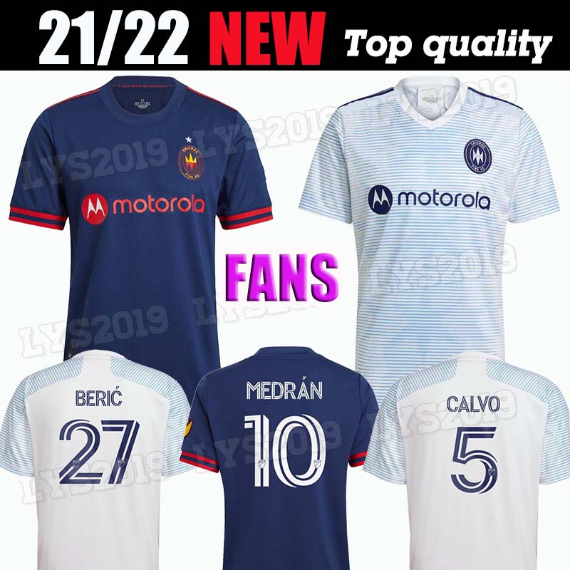 

2021 Chicago flame Soccer Jersey 21/22 #10 MEDRAN #3 J BORNSTEIN #9 SAPONG Uniform Mens Fire #11 #11 FRANKOWSKI #13 BRONICO MIHAILOVIC Football shirt