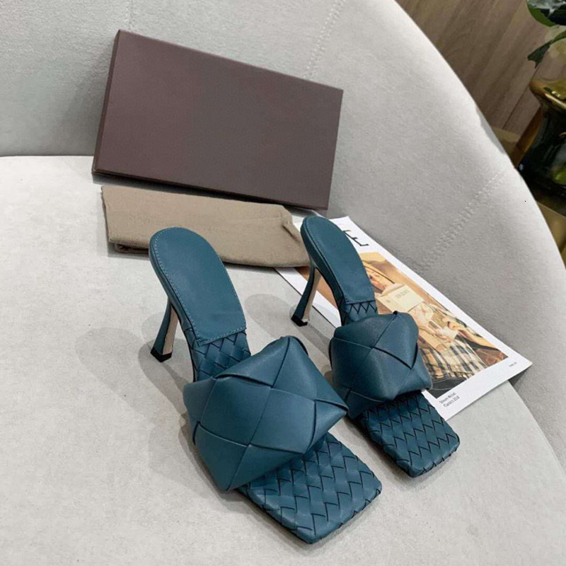 

Women designer sandals fashion luxury woman sandals high heels LIDO SANDALS designer slides Woven leather mules designer slippers, Black
