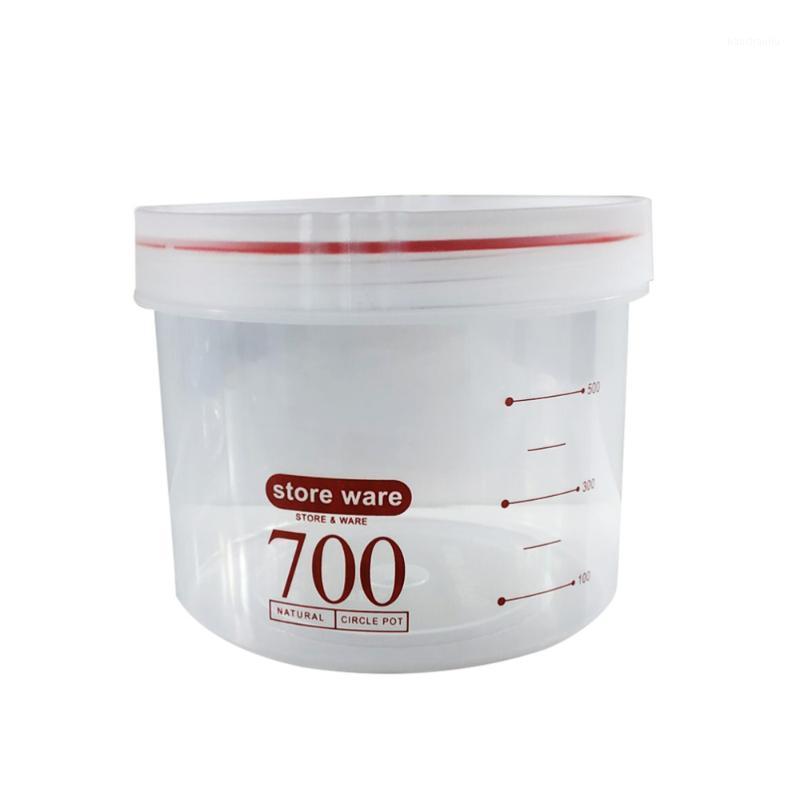 

Transparent Moisture-proof Sealed Can Grain Storage Tank Kitchen Cereal Crisper For Dry Oatmeal Rice (Red, 7