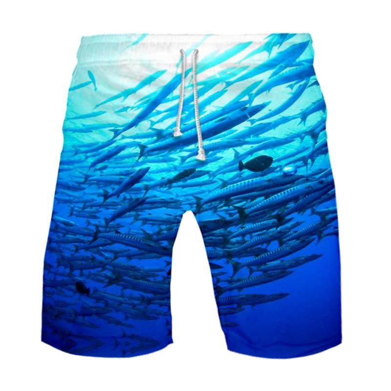 

Shorts Fashion Men's Summer Strapped Hawaiian 3D Printing Fitness Sport Casual Beach Pants Loose Sweatpant Jul9, Blue