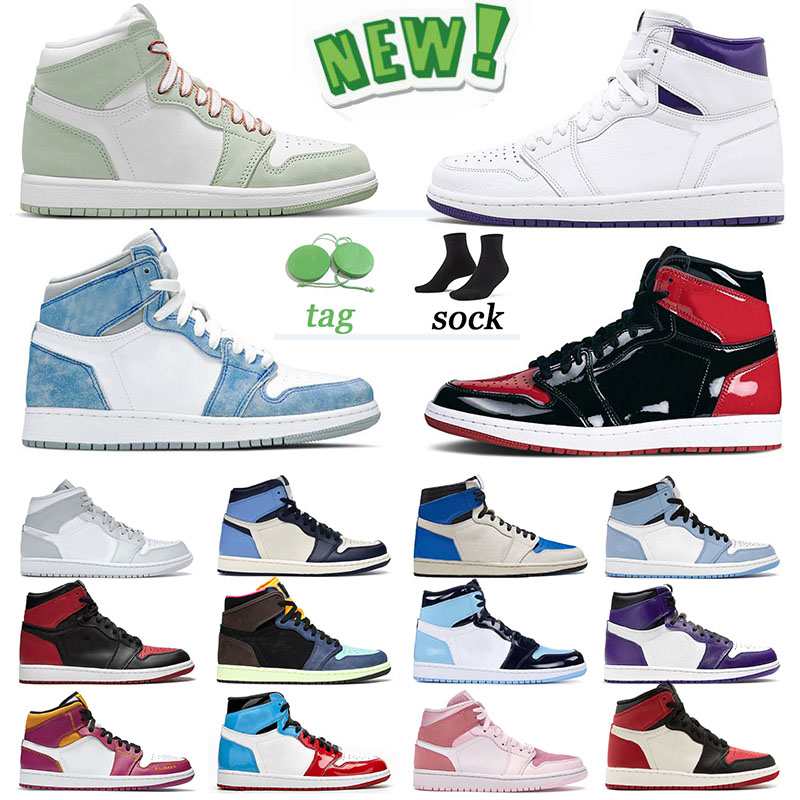 

Nik Air Jorden 1 Sports Men Basketball Shoes Women Trainers Mid Jumpman Jordan 1s Sneakers Light Smoke Grey Hyper Royal Obsidian University Blue TRAVIS SCOTT, A4 36-46 mid chicago toe