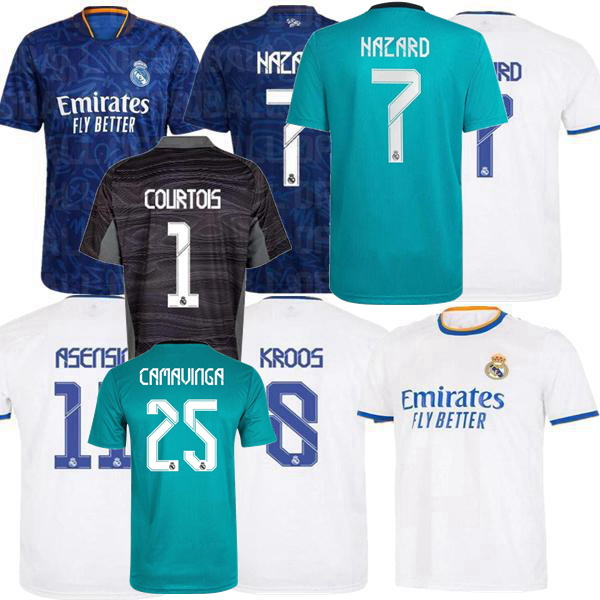 

2021 2022 Real Madrid Soccer Jerseys Alaba CAMAVINGA ASENSIO CASEMIRO CARVAJAL VINI JR. VALVERDE MODRIC HAZARD BENZEMA 20 21 22 football shirt S-4XL, 3rd