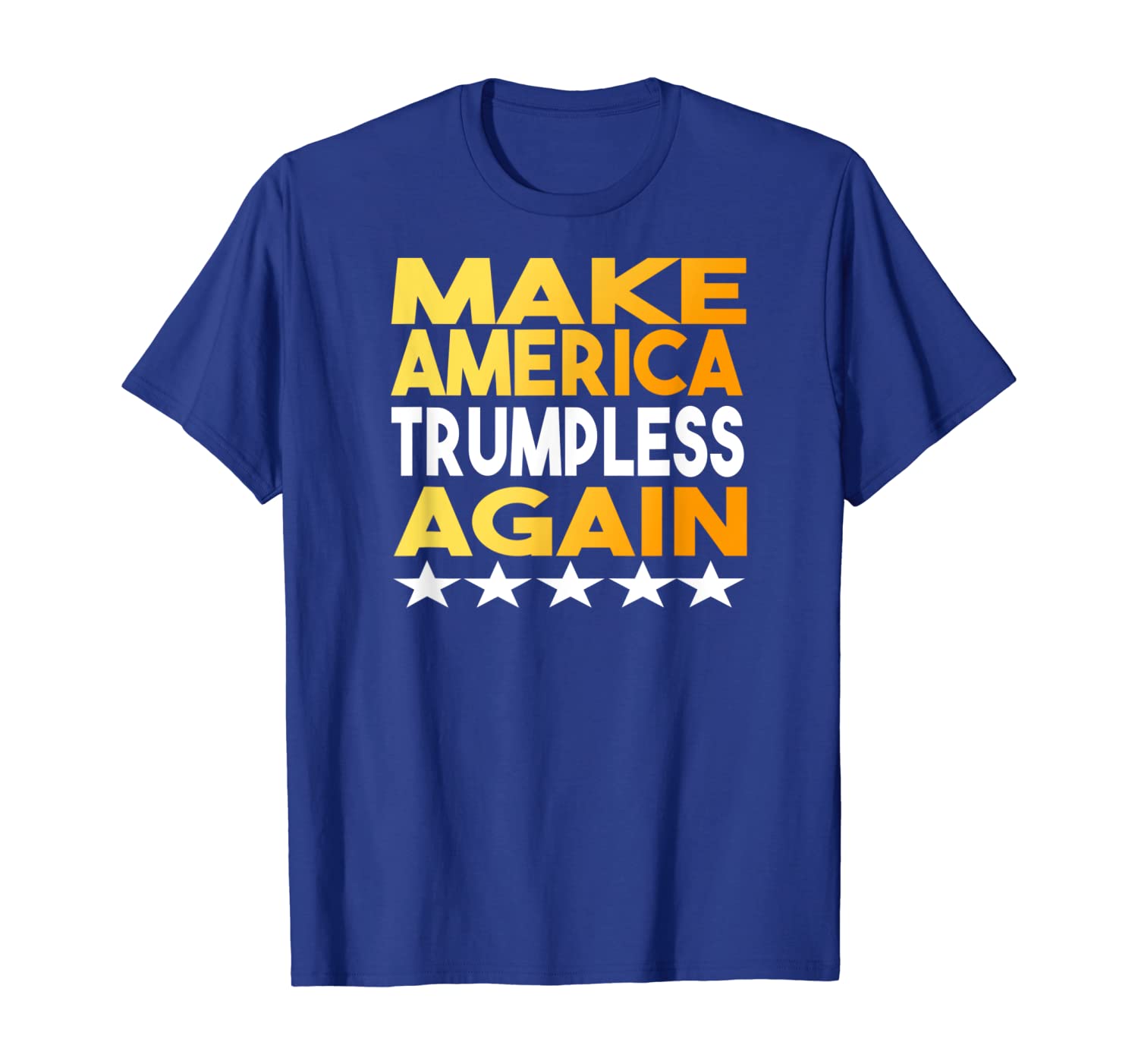 

Restore Democracy Saying Anti-Trump Make America Parody T-Shirt, White;black