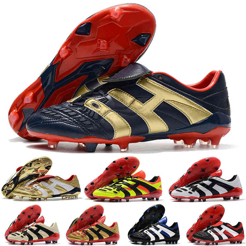 

Chuteiras Predator Accelerator Electricity Precision MANIA FG Beckham DB Zidane ZZ 1998 Men soccer shoes cleats football boots Size 39-45, #1