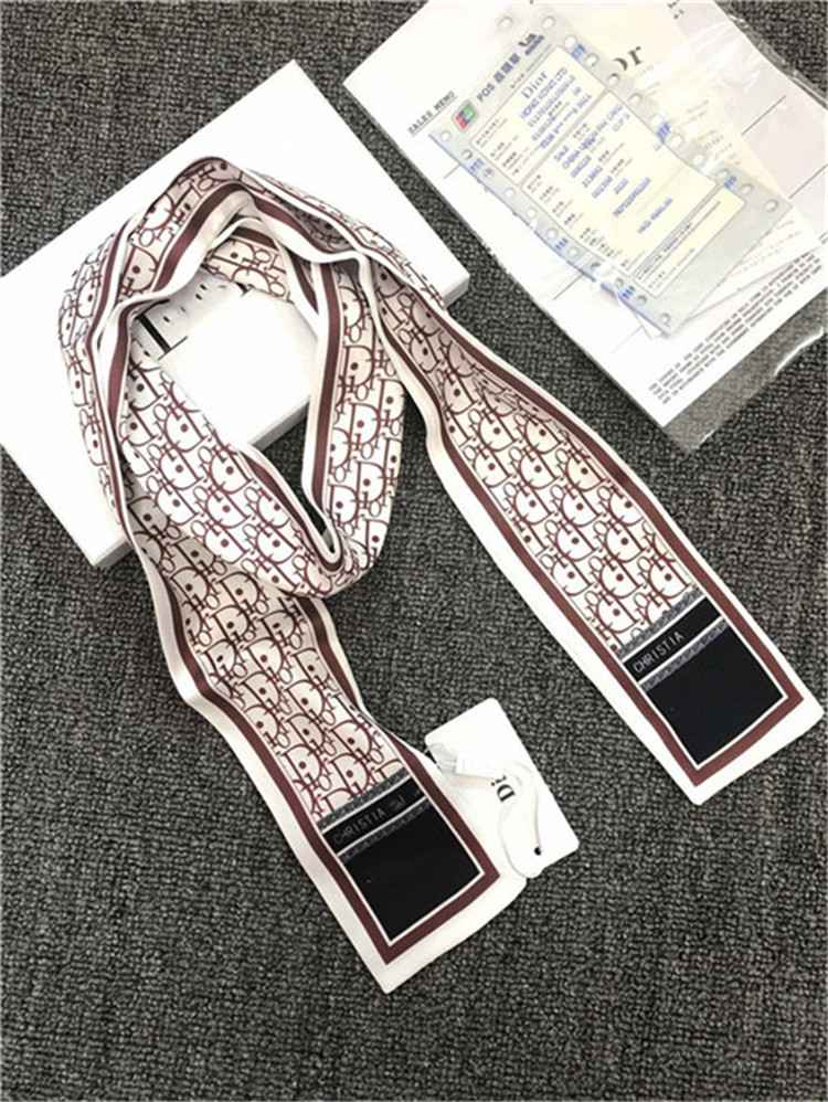 

2021 Top designer woman Silk Fashion Letter Headband Brand Small Scarf Variable Headscarf Accessories Activity Gift w08, Blue;gray