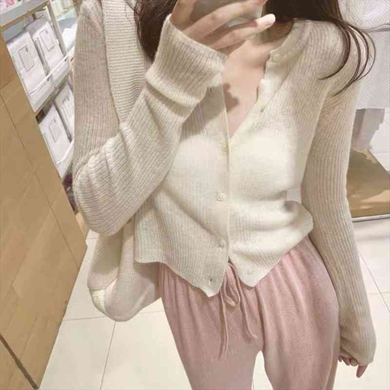 

pink peach cardigan sweater spring summer v neck sweater women thin cardigan crop harajuku cropped, White;black