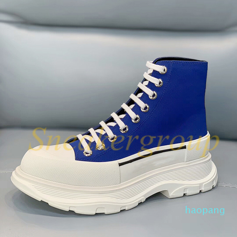 

Luxury-Fashion Tread Slick canvas sneaker Arrivals Platform shoes High triple black white royal pale pink red women casual chaussures 35-40, #1 high black white