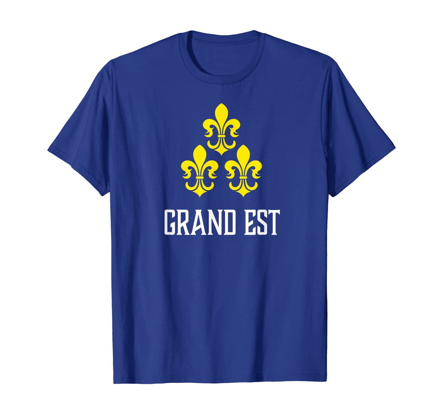 

Grand Est, France - French Fleur de Lis T-shirt, White;black