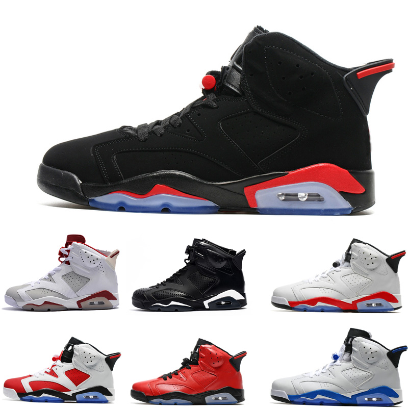 

6 men Basketball shoes black cat Hare Carmine White Infrared Angry VI sport sneaker, 008