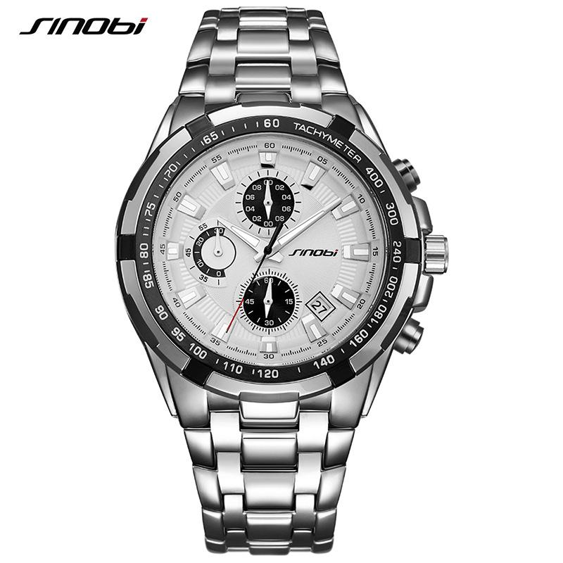 

Wristwatches 2021 Fashionable Luxury Business Men Watch Of Stainless Steel Strap Waterproof Multi-function Quartz Erkek KolSaati, Blue