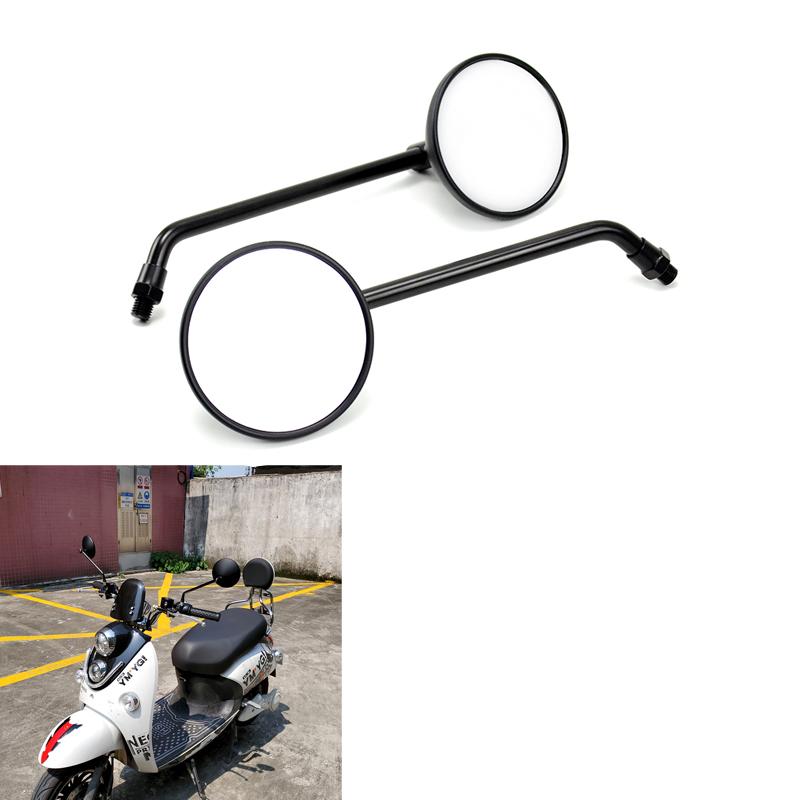 

Motorcycle Mirrors Universal Round Mirror Scooter E-Bike Cafe Racer Retro Rearview Electrombile Back Side 10mm