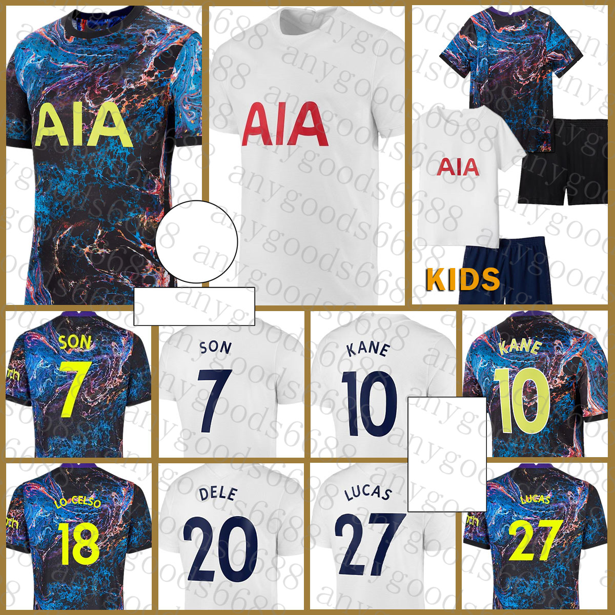 

Soccer Jersey SON #7 Mens KANE #10 Kids Kits BALE #9 Uniforms HØJBJERG #5 SISSOKO #17 LO CELSO #18 SESSEGNON #19 DELE #20 BERGWIJN #23 LUCAS #27 NDOMBELE #28 LAMELA #11 DIER Ivory, Kids kits-reci