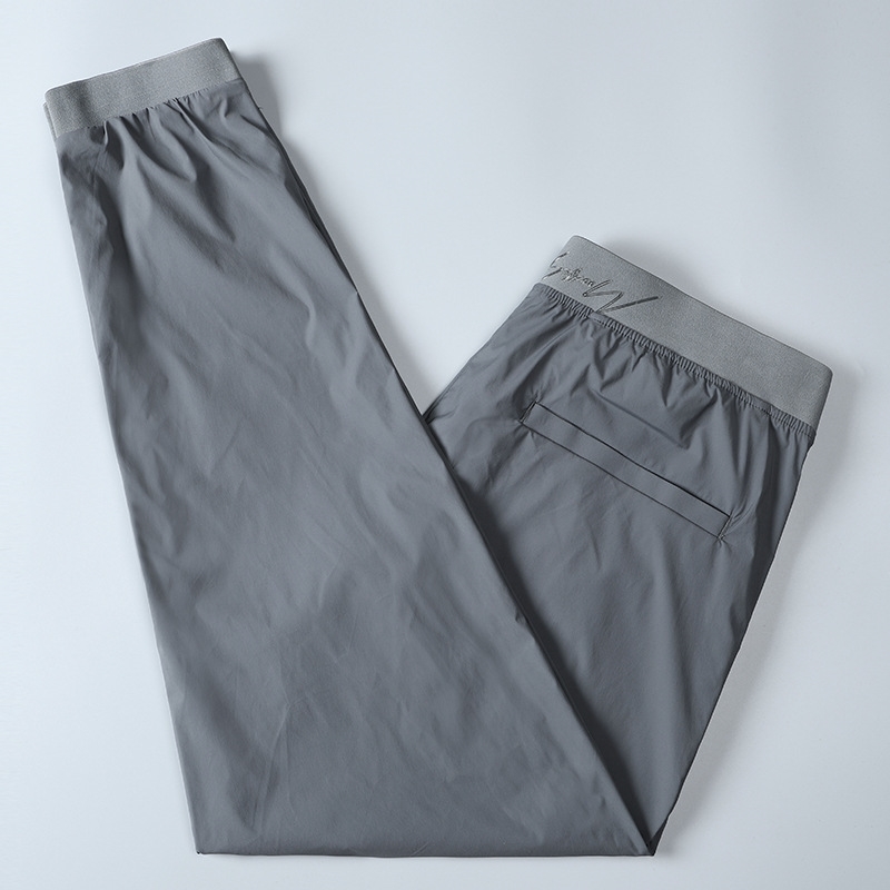 

Summer thin men's casual Korean fashion sports loose Harlan quick drying nine point pants men, Gray