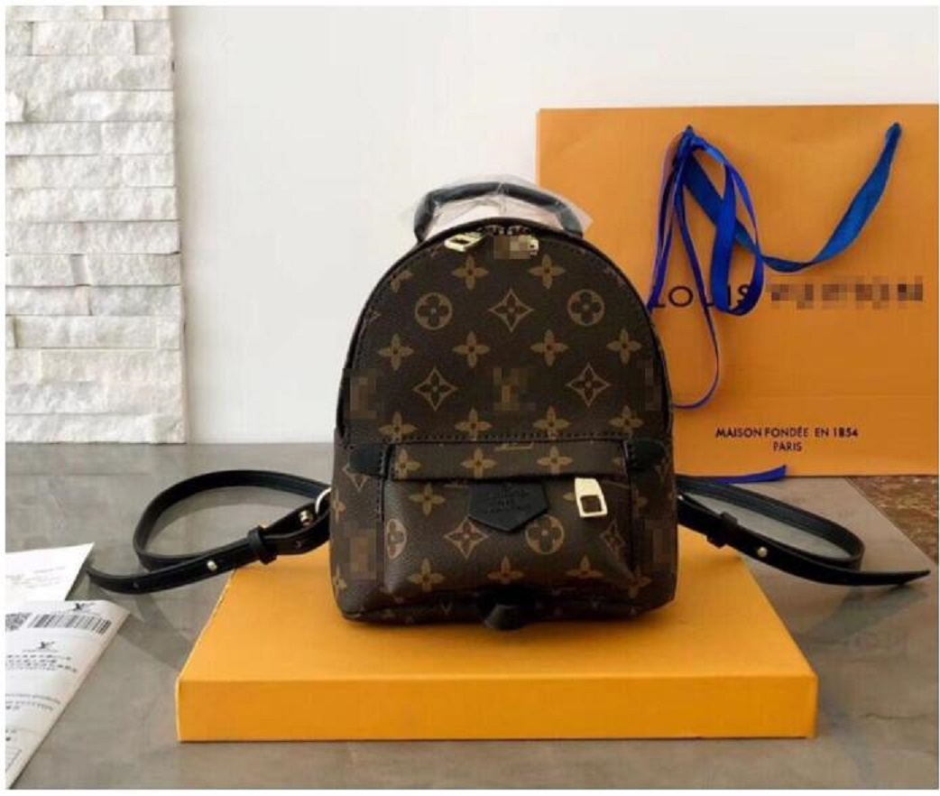 

classic LVLOUISVITTON BagVUTTON Unisex Gifts Luxurys Designers Backpacks Men Day Packs Palm Springs Mini Leather Backpack, Red;black