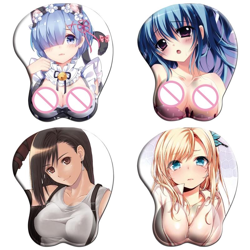 Mouse Pads & Wrist Rests Creative Anime Cartoon 3D Sexy Pad Silicone Wristbands Mice Mousepad Rest Support-image-723367233