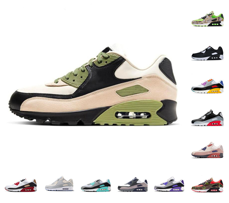 

Top quality 90 running shoes 90s men women chaussures Camo UNC USA Volt Grape Infrared triple white black mens trainers Outdoor Sports Sneakers US 5.5-11, Original shoe box
