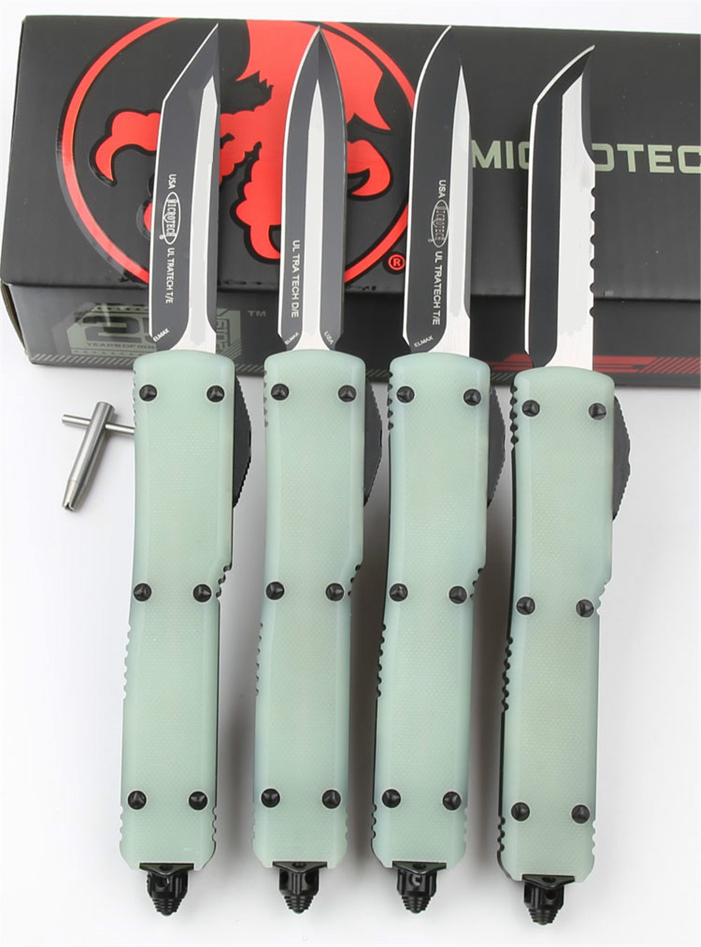 

Microtech UT70 outdoor camping knife G10 handle D2 blade CNC hunting edc double action pocket tool