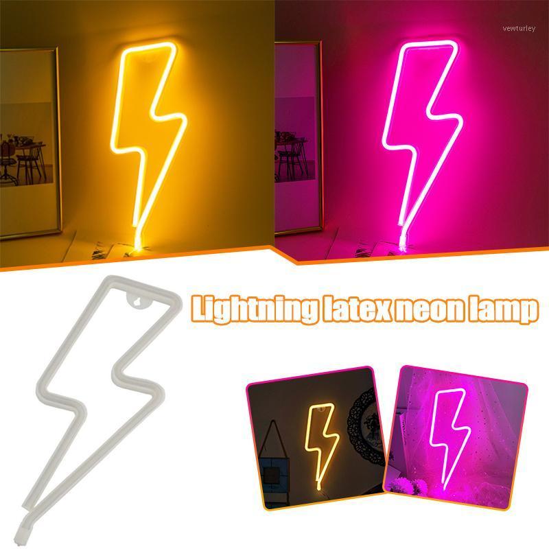 

Party Decoration Flash Shaped Neon Signs Decorative Atmosphere LED Night Lights USB/Battery Powered Acrylic Wall Decor For Room J2Y