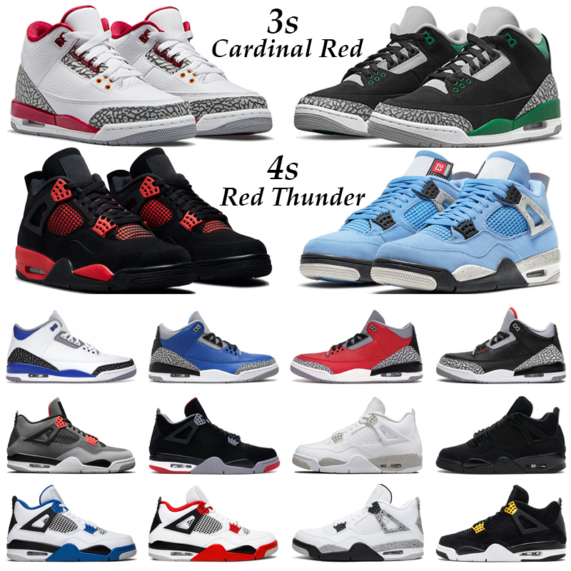 

2022 Jumpman 4 4s Basketball Shoes Red Thunder Cardinal Red Infrared Pine Green Black Cat Bred University Blue White Oreo Mens Trainers Sports Sneakers, #12