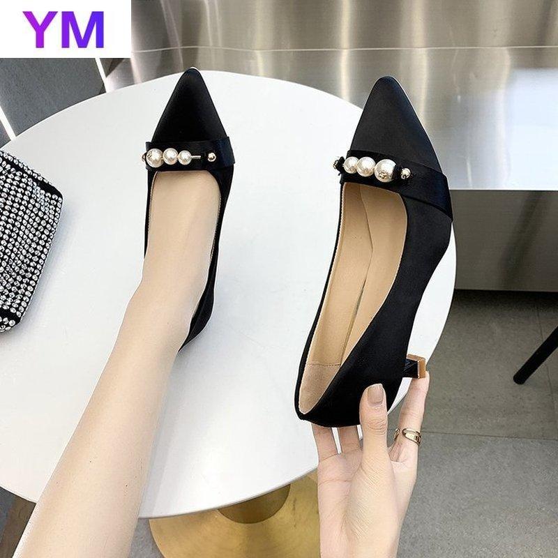 

Brand Women Pumps High Heels Pearl Beige Patent Leather Pointed Toe Sexy Shoes Wedding Party Plus Big 34-39 Zapatilla Mujer Dress, Black