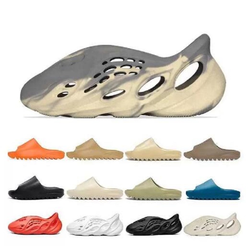 

Sandals 2022 Women Slippers Desert Sand Beige Pure Earth Brown Bone Foam Triple White Black Outdoor Sandals Shoe