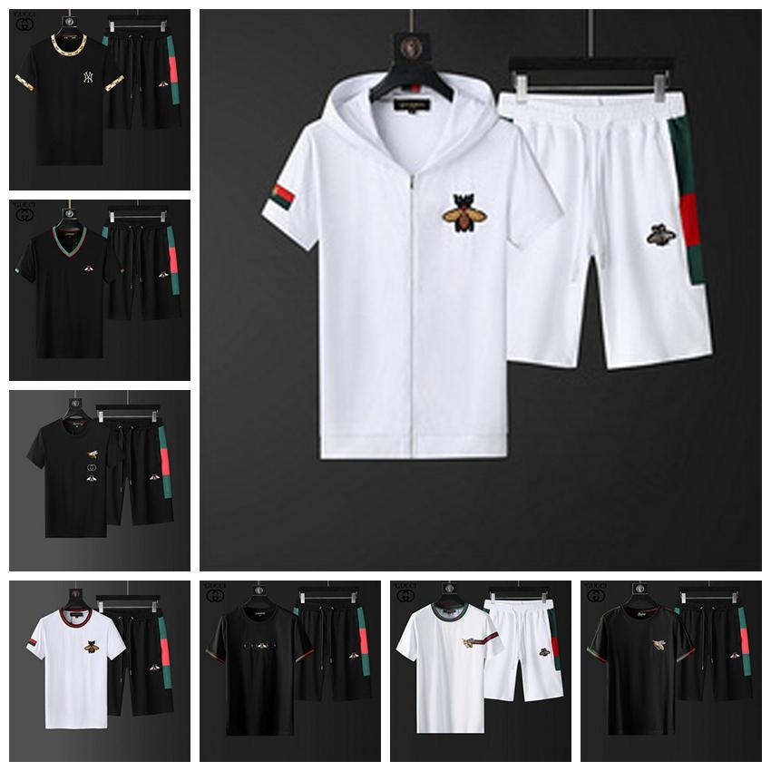 

2021 Fashion Mens Designer Tracksuits Sets Summer Running Suits T-Shirt Short Sleeve Sportswear Kits shirt -4XL 02, Gray