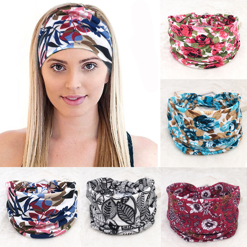 

Cotton Women Headpiece Stretch Turban Hair Accessories Headwear Yoga Run Bandage Hair Bands Headbands Wide Headwrap