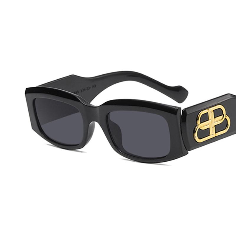 

Sunglasses 2021 Fashion Square Women Vintage Brand Designer Leopard Rectangle Men Black Small Sun Glasses UV400