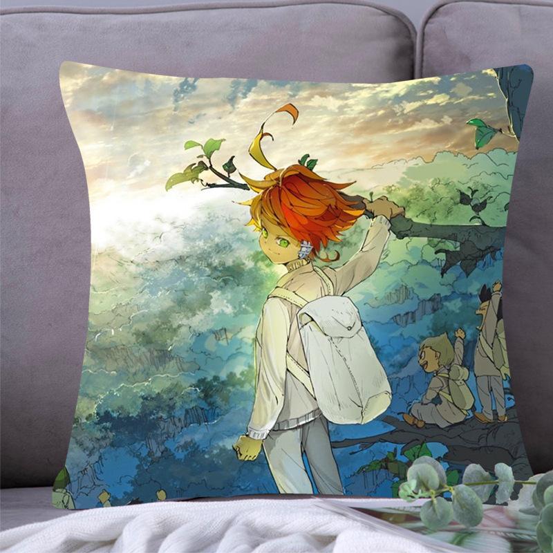 

The Promised Neverland Anime Cute Throw Pillow Polyester 3D Printing Square Couch Pillowcase 40*40 CM Chair Cushion