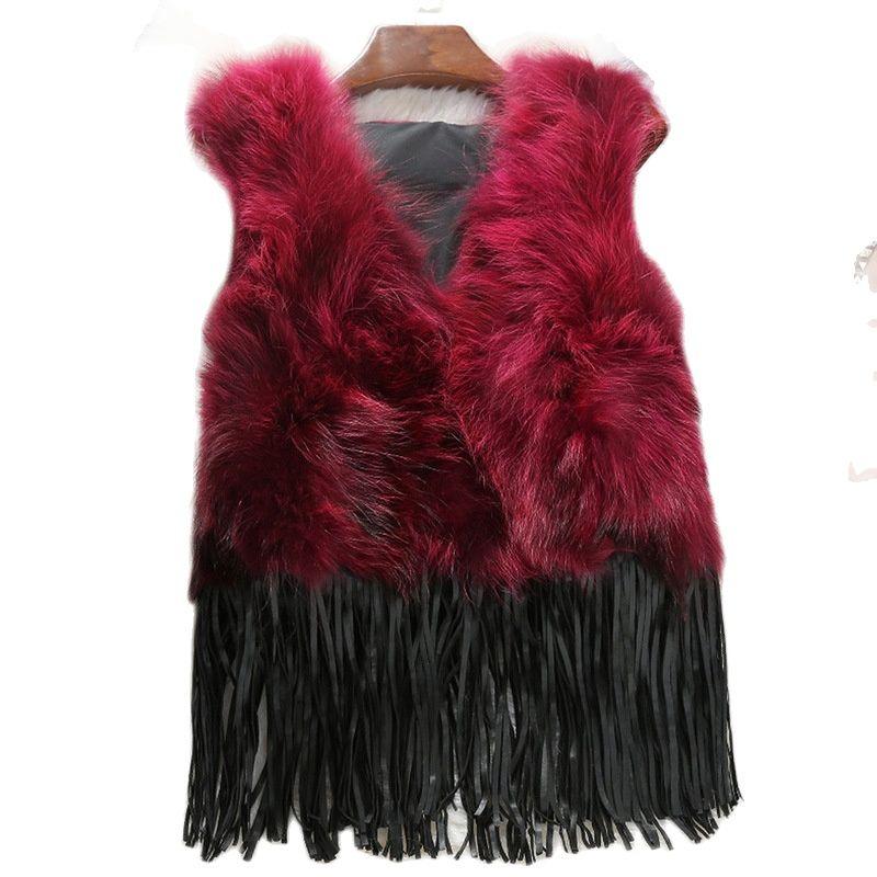 

Women's Fur & Faux S-6XL Fashion Autumn Winter Women Clothes High-imitation Coat Female Short Vest, Black