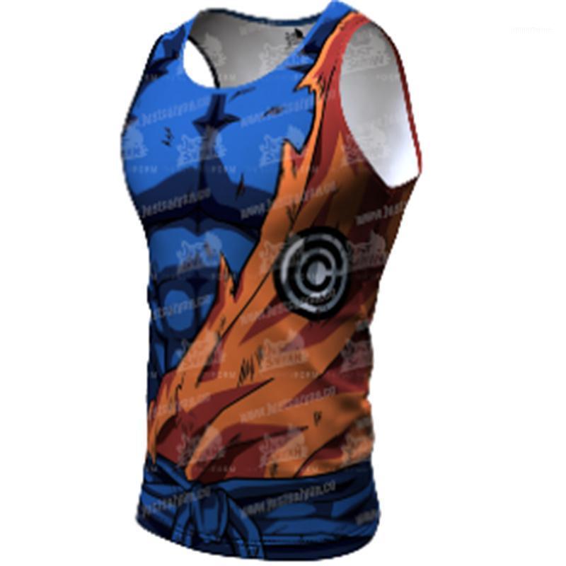 

Men' Tank Tops Daily Self-cultivation Casual T-shirt Anime 3d Printing Compression Molding Tight-fitting Running Fitness Sleeveless Vest, Style 15