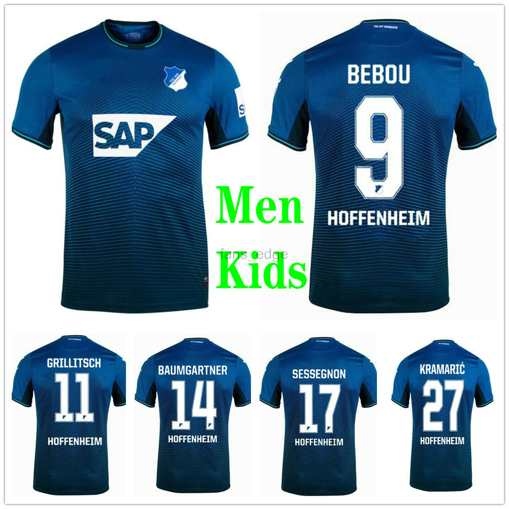 

2021 2022 TSG 1899 Hoffenheim Soccer Jerseys KRMARIC BAUMGARTNER GRILLITSCH SESSEGNON BEBOU SAMASSEKOU Custom 21 22 Home Men Kids Kit Football Shirt Uniform, Kids size 16-28