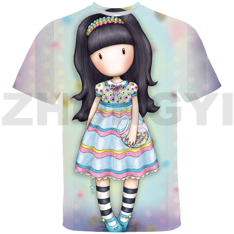 

Men's T-Shirts Casual 3D Illustrator Girl T-shirt Daily Children Oversized Sweatshirt Kawaii Kid Merch Anime Shirt Summer Women Short Tops T, White;black