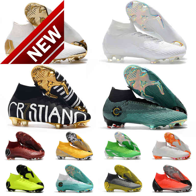 

Discount Mercurial Superfly VI 360 Elite FG KJ 6 XII 12 Soccers Shoes Cleats Mens Women Neymar CR7 High Soccer Shoe Football Boots 35-45, Item #6