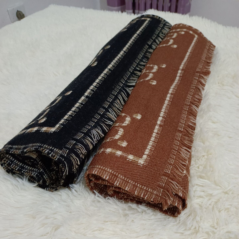 

2022 Autumn/Winter new couples scarf, luxury designer jacquard double sided 100% wool shawl long scarves180*40cm