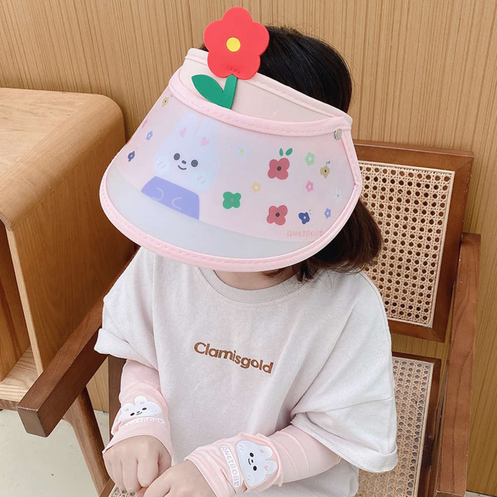 

Anji baby's children's empty top hat UV color changing cartoon sun visor, Yellow