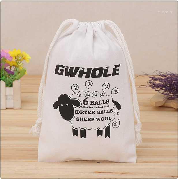 

Gift Wrap 2021 The Customized Sheep Pattern Logo And Size Cartoon Alphabet Canvas Drawstring Bags Travel Organizer Jewelry Bag