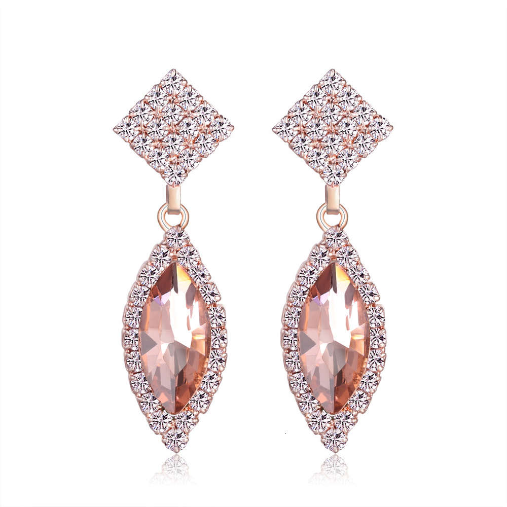 

earrings Trendy fashion alloy claw chain Korean versatile Crystal Earrings, Golden