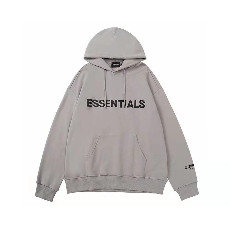 

Fear of God fog new double thread essentials chest letter loose Terry Hoodie, Black terry