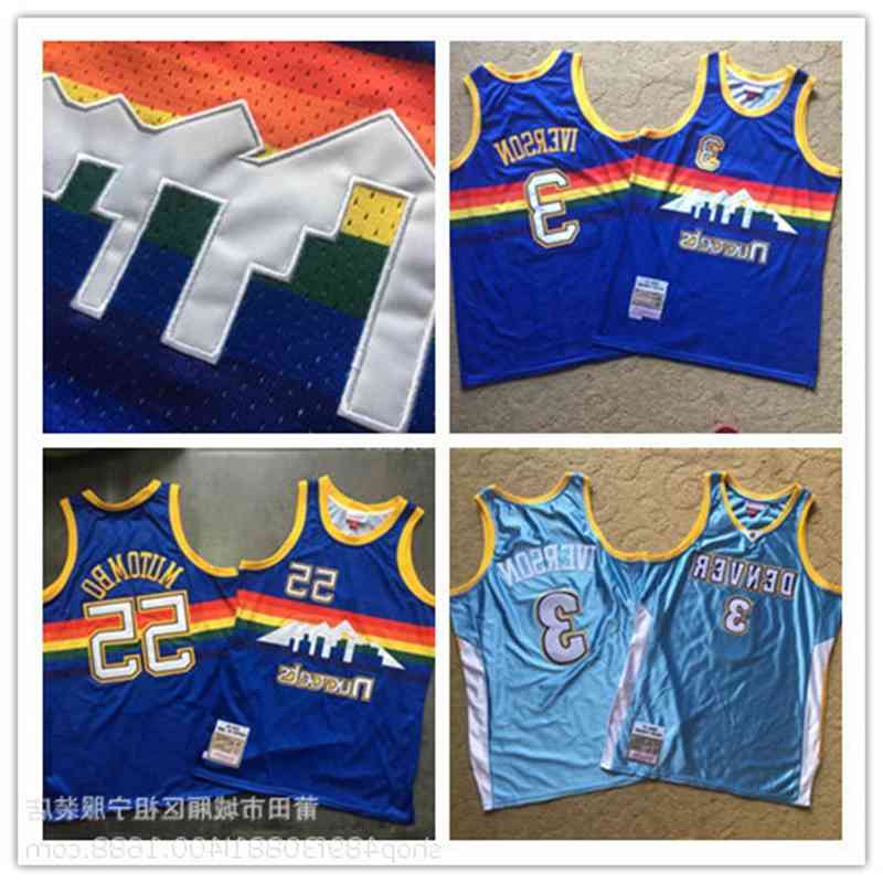 

secret needlework suit Nuggets No.3 mercerized Iverson No.55 Mutombo embroidery