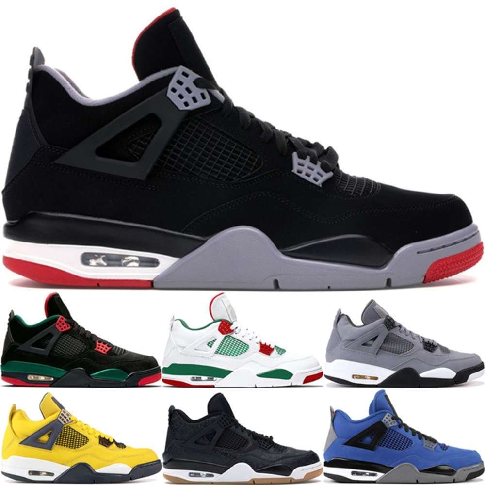 

Neon Bred 4 4s IV What The Laser Wings Mens Basketball Shoes Denim Blue Eminem Pale Citron Men stylist Sneakers mikii, Black