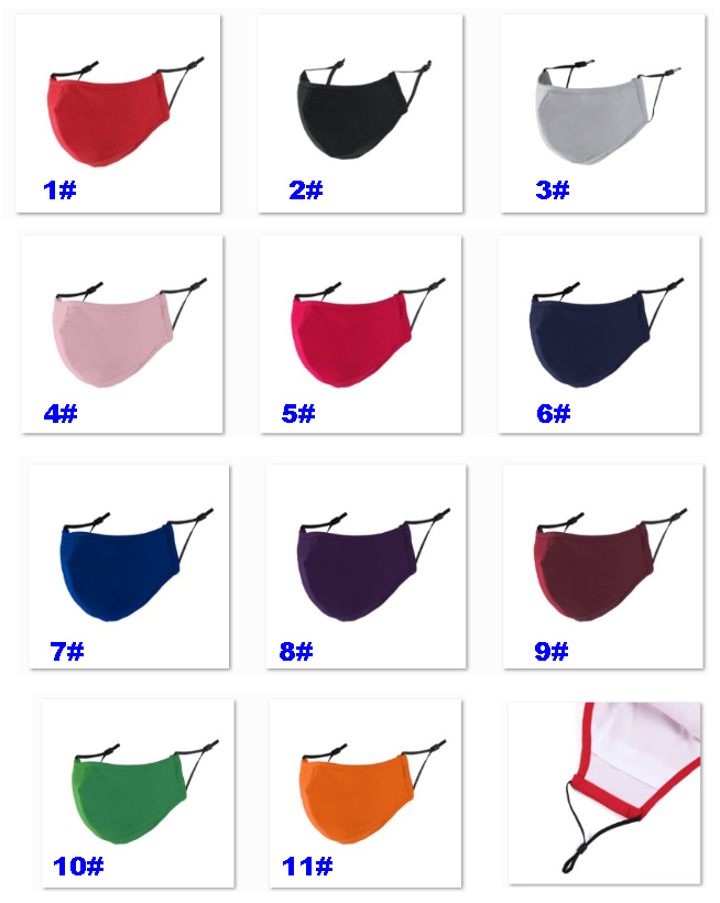 

Adult Face Mask 3 layer Cotton Masks For Men Women Designer Dustproof Breathable Washable Anti Dust Haze PM2.5 Facemask Black Gray Blue HH9-3028