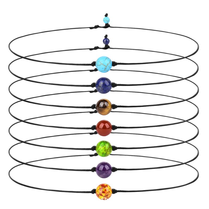 

Pendant Necklaces 7pcs Creative Stone Necklace Fashion Choker Accessories