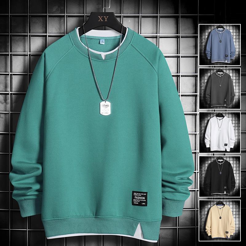 

Men's Hoodies & Sweatshirts Hip Hop Pullovers 2022 Spring Autumn Men Harajuku Fashion Solid Color Sweatshirt Streetwear Top, Black
