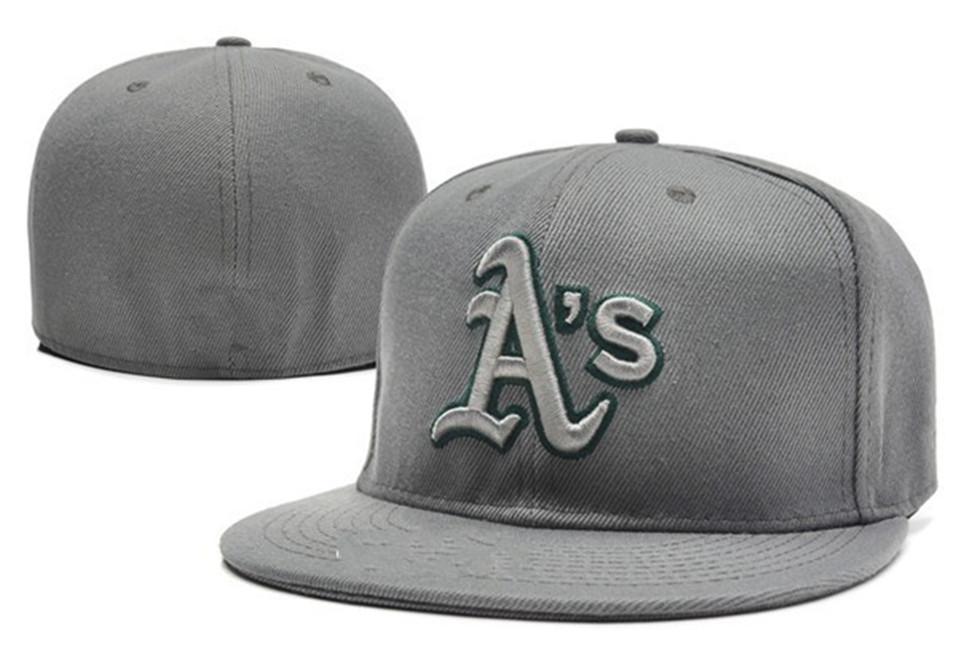 

Men's Oakland Fitted Hat Green Color White Letter A's Flat Visor on field All Team Sport Baseball Fitted Hats sox Fan's Hip H, Blue;gray