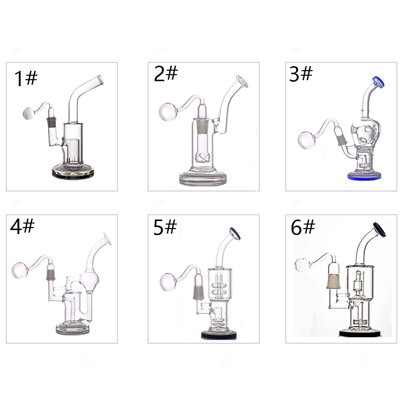 

Big size Glass Vortex beaker Bongs Double Cages Percolator Hookahs Dab Oil Rigs Mobius Bubbler ashcatcher bong with 18mm glass oil burner pipe